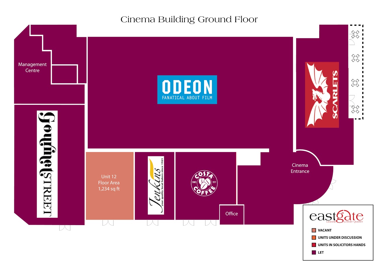 Centre Map East Gate Llanelli